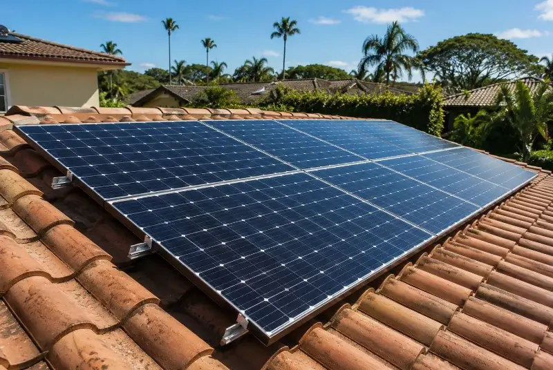 Installation de panneaux solaires à l'Île-d'Yeu